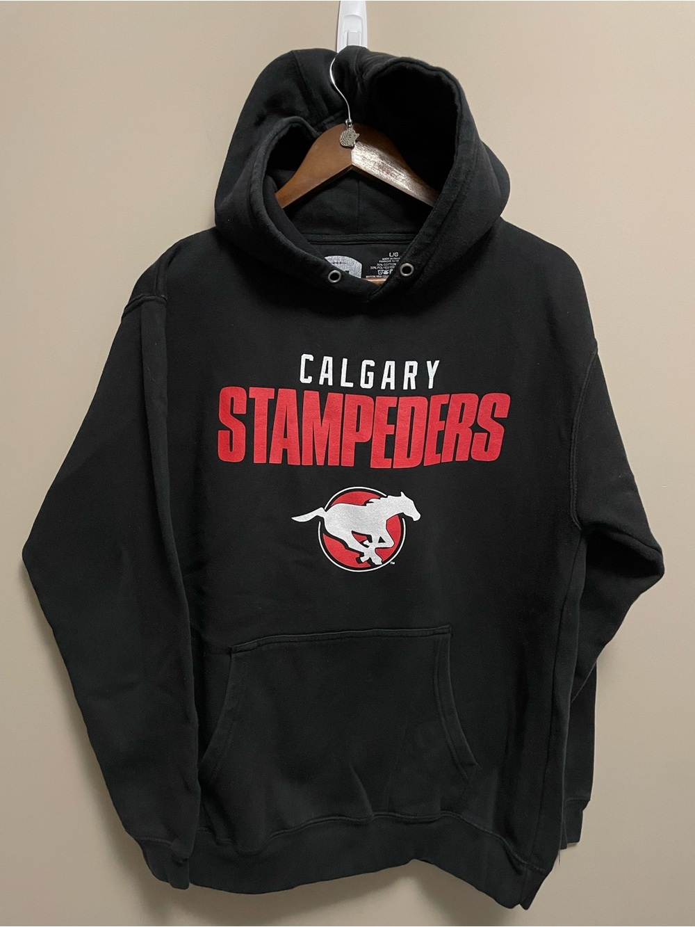Calgary Stampeders Black Hoodie Men’s Large